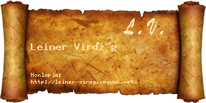 Leiner Virág névjegykártya